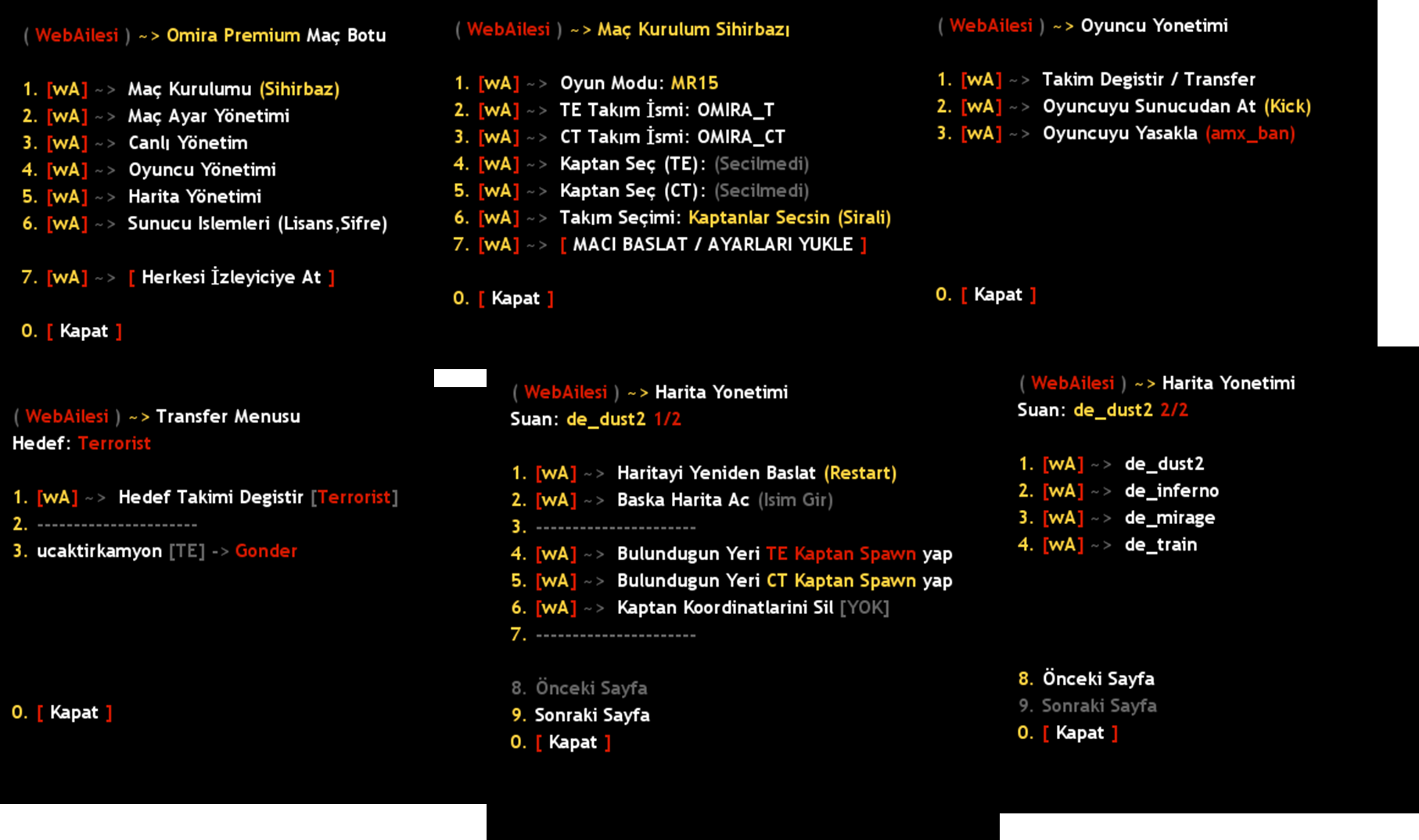 Omira Premium Match Bot | ReAPI Tabanlı CS 1.6 Maç Yönetim Sistemi
